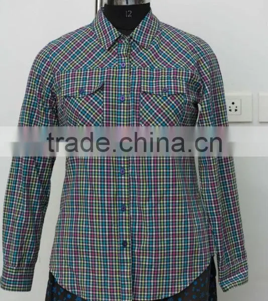 GINGHAM CHECKED LADIES SHIRT
