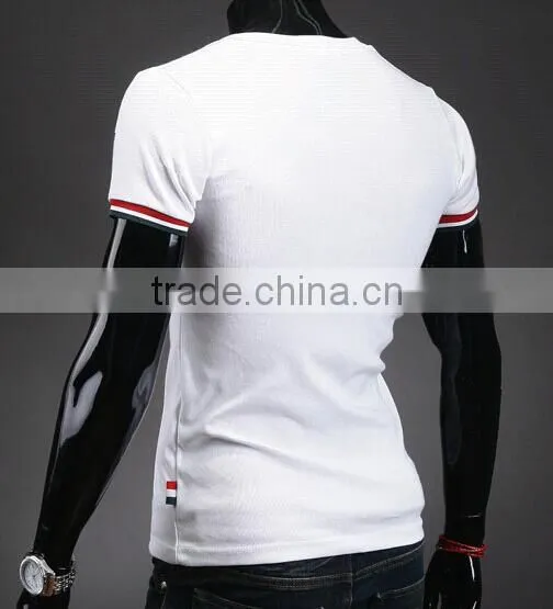 Wholesale Fashion Casual V Neck Men Tshirt Made in China photo-4