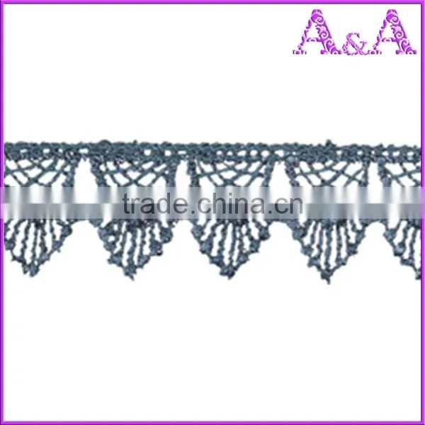 the Lastest Fashion White Color Embroidered Flower Chemical Lace photo-6