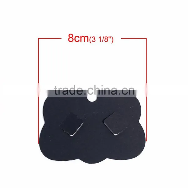 Paper Jewelry Display Card Cloud Black 8cm(3 1/8") x 6cm(2 3/8"), 1 Piece photo-2