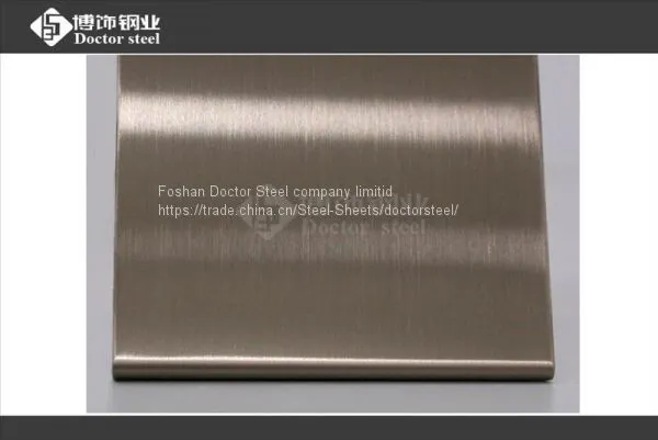 Guangdong Wholesale Color Stainless Steel Sheet,champagne HL Stainless Steel Plate photo-3