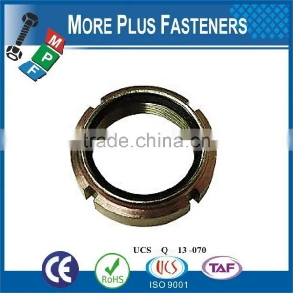 Made in Taiwan Hook Spanner Metric Fine Nylon Insert Round Type Black Phosphate Slotted Steel Round Spanner Nut photo-2