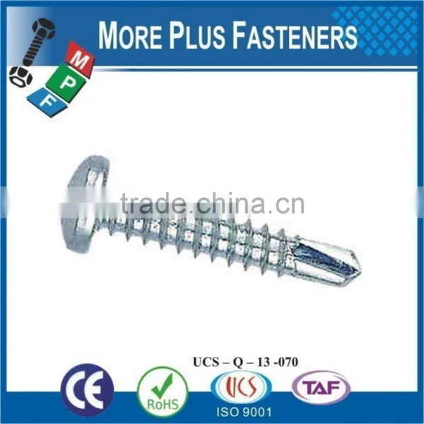 Made In Taiwan High Quality Stainless Steel Pan Head Phillips Recess Self Drilling Screw ZInc photo-4