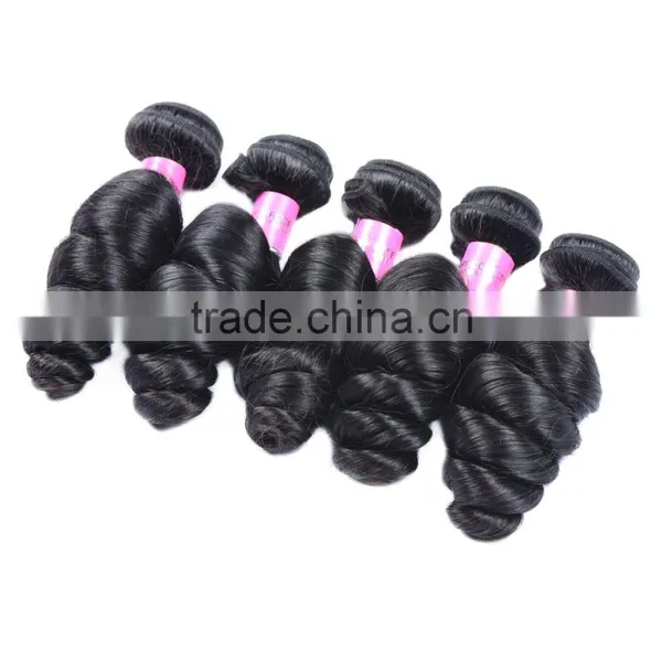 Brazilian Virgin Hair 7A Loose Wave Brazilian Hair Weave Bundles Rosa Queens Curly Weave Human Hair photo-3