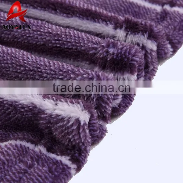 Cheap Price Super Soft Stripe Yarn Dyed Flannel Fleece Blanket photo-4