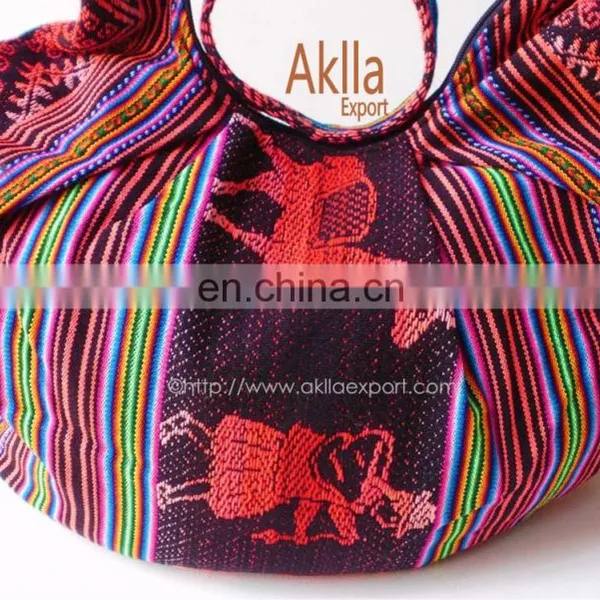 Aguayo Peruvian Blanket Fabric Handbag for Women