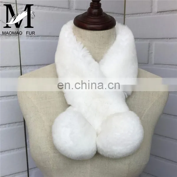 2016 Good Quality New Genuine Rabbit Fur Lady Scarf / Warm Winter Women Scarf photo-2