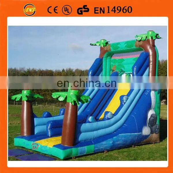Waterfall Inflatable Slide ,tropical Inflatable Slide ,palm Inflatable Slide