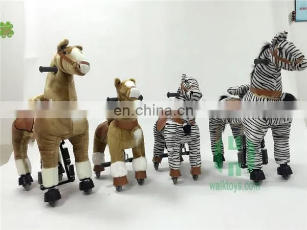 2015Hot selling lovely pink unicorn riding mechanical horse toy for kids