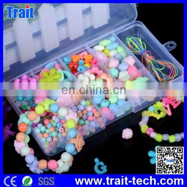 15 Grid Tool Box DIY Colorful ABS Bead Bracelet Kids Decorate Toy photo-2