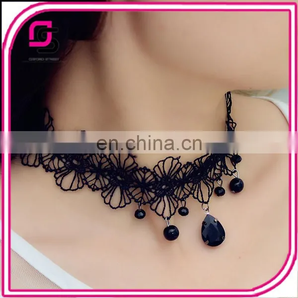 Ladies Simple Lace Necklace Latest Lace Necklace Gem Handmade Pendant Necklace