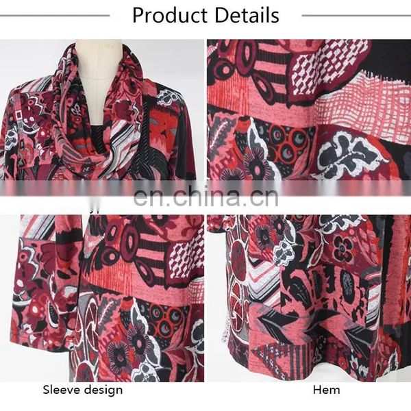 Turkish Style One Piece Cowl Neck Multi Color Retro Ropa Mujer Tunic for Female photo-5