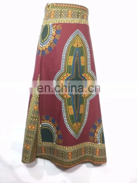African Wax Ankara Dashiki Print Women Wrap Skirts Dashiki Maxi Long Full Skirt photo-5