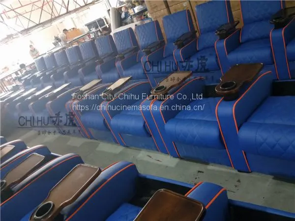 High End Commercial Vip Cinema Seating,theme Hall Movie Theater Sofa With Tray photo-2