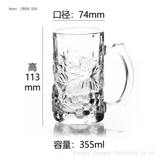 Factory Supply Clear Transparent Glass Beer Mug Coffee Cups photo-2