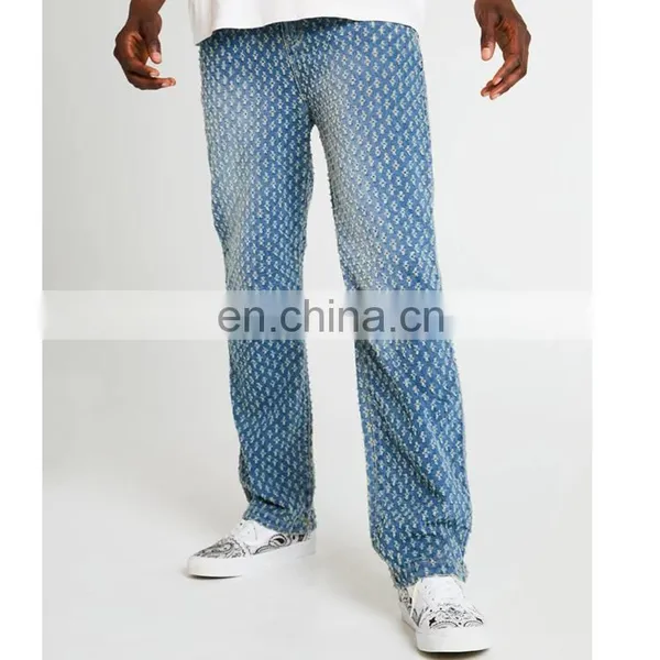 DiZNEW New Designer Light Blue Super Distressed Jeans For Man photo-3
