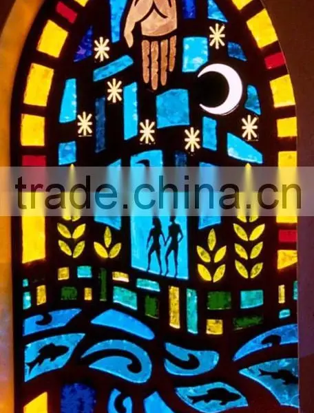 Stained Church Figures Window Glass for Interior or Exterior Decoration photo-4