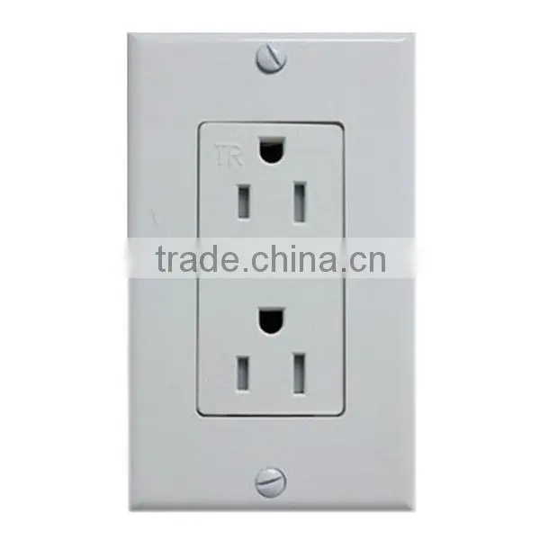 Duplex Decora Receptacle , 15A 125V , Tamper Resistant , UL&CUL