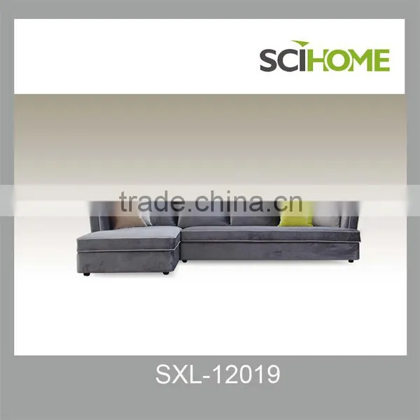 2014 Modern Design L-Shaped Low Back Fabric Living Room Sofa Set photo-3