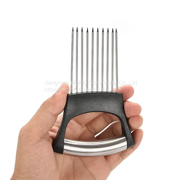 Amazon Kitchen Gadgets Onion Slicer Needle Vegetable Slicer Tomato Cutter Onion Holder photo-3