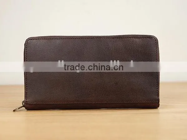 Vintage Style Cowhide Leather Cell Phone Case Wallet Men Clutch Wallet With Phone Holder photo-4