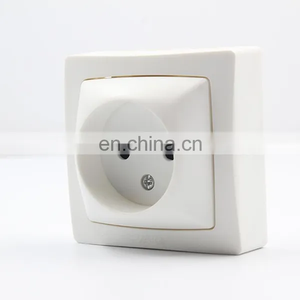 Yaki Hot Selling Wall Socket Universal Contracted Switch White Copper Accessories French Standard Socket Wall Socket photo-2