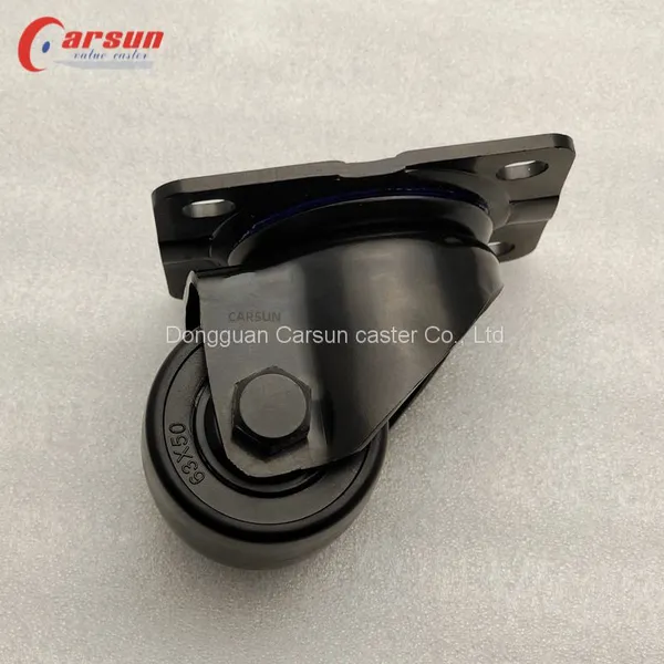 Low Gravity Casters 2.5inch Heavy Duty Castors Black Nylon Swivel Caster Wheels photo-4