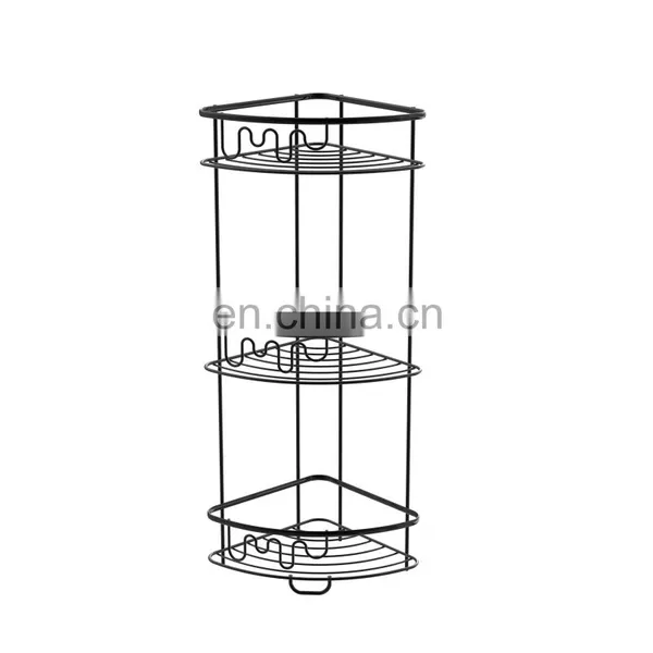 Good Quality Stainless Steel Kitchen Organization Shelves Storage Holders & Racks 3-Layer Metal Corner Triangle Storage Racks photo-3