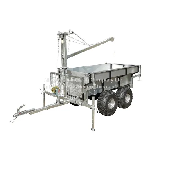 LOG trailer with box &crane