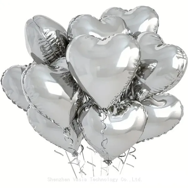 18 Inches Red Heart Love Foil Mylar Balloon for Valentines Anniversary Wedding Engagement Wholesale photo-2