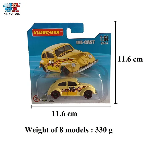 1:64 Scale Diecast Cars Metal Toy Vehicle 8 Models for Kids photo-4