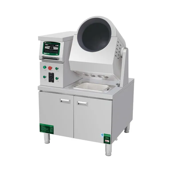 Industrial Fully Automatic Rotating Wok With 5 RPM Speed & PLC Control photo-3
