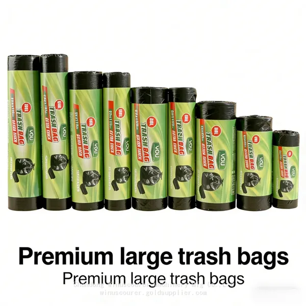 Black Industrial Garbage Bags Durable Trash Bags for Heavy Waste photo-3