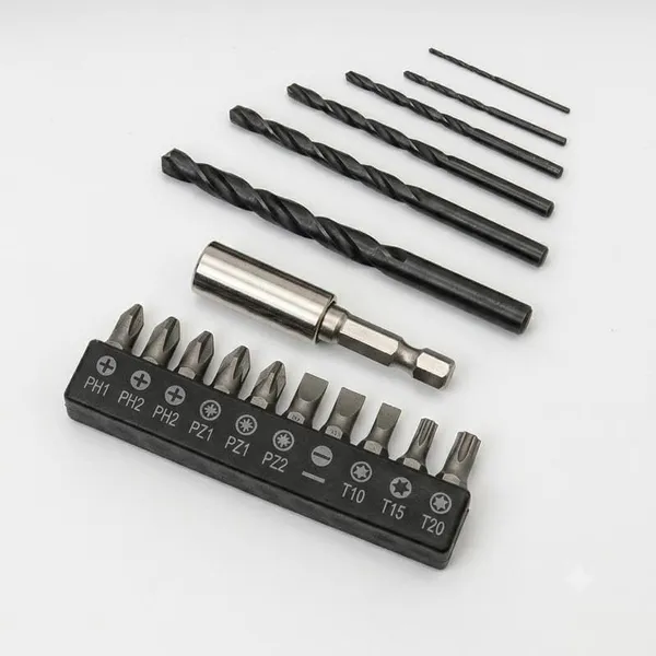 8V Cordless Pistol‑Grip Power Drill Kit in Storage Case‑28‑Piece DIY Master Set for Home Repair & Furniture Assembly photo-2
