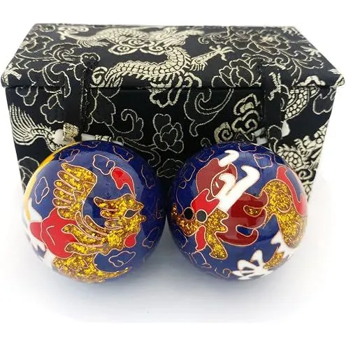 Dragon and Phoenix Baoding Balls. Chinese Health Balls for Hand Therapy, Exercise, and Stress Relief (Medium 1.6 Inch) photo-3