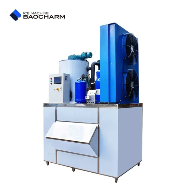 BAOCHARM Fully Automatic Flake Ice Machine with Ice Packing Line