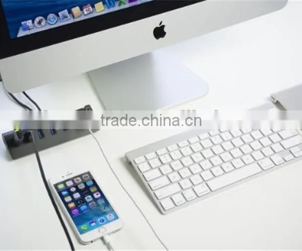 Slope-shape Black Hub USB 3.0 for AC PC Mobile Phone Charger photo-4