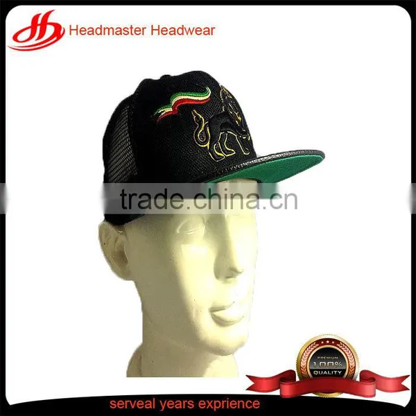 Custom 100%polyester Embroidery Trucker Hip Hop Snapback Caps