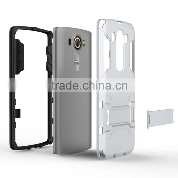 TPU+PC Back Case For LG V10 F600 With Phone Stands Hard Case With Stents MT-4788 photo-2