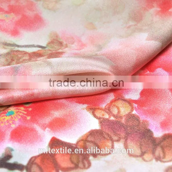 Digtital Print Charmeuse Silk Fabric photo-2