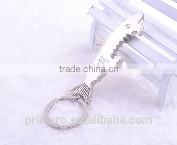 Key Ring Key Chain Alloy Cool Fish Shark Beer Bottle Opener Keychain Unique Gifts photo-5