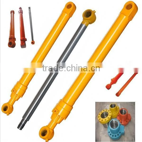 Weld Hydraulic Oil Cylinder With Steel Oil Pipe&fixed Eye Mounting