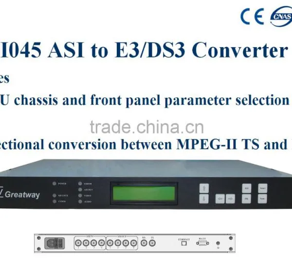 GASI045 ASI to E3/DS3 Converter/SDHD CATV Converter/ASI to E3/DS3 Adapter