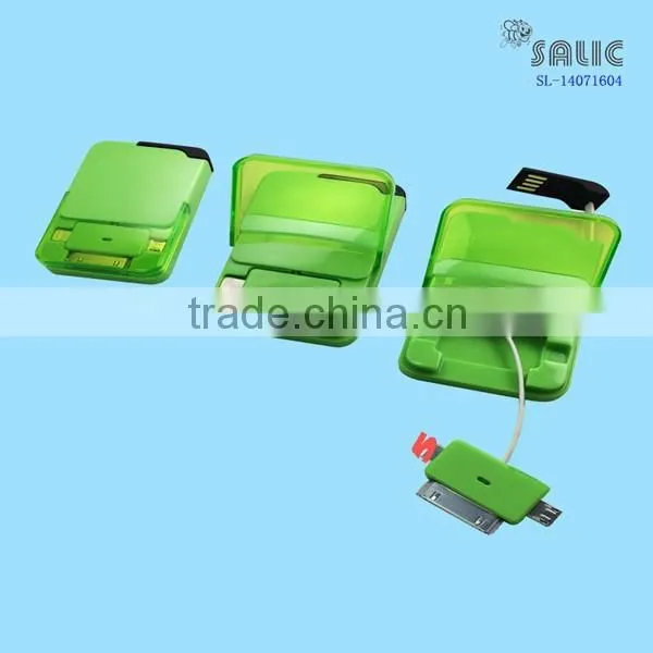 2015 New 3 in 1 Usb Data Cable in Storage Box