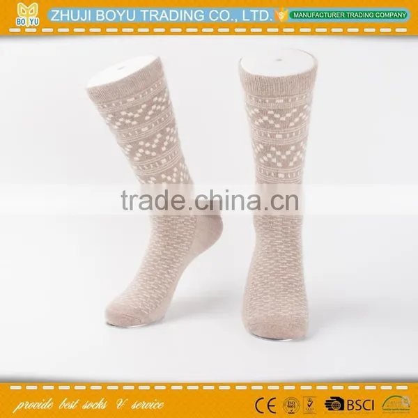 BY-161202 OEM Custom Wholesale Women's Socks Angora Wool Socks,Good Quality