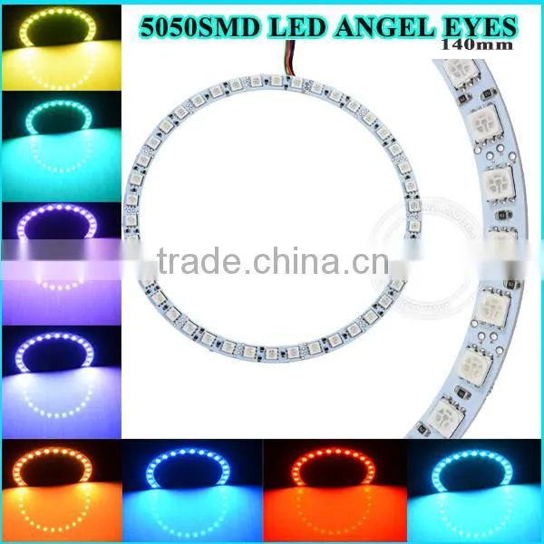 Adjustable Size Led 5050 SMD Halo Rings High Bright Angel Eyes Lamp 160mm photo-6