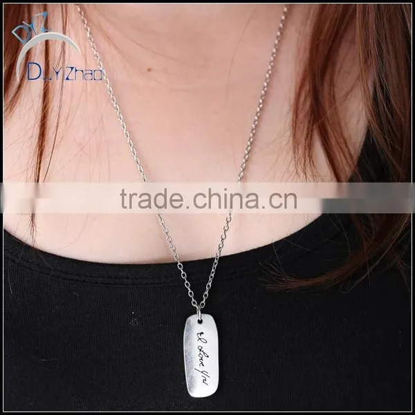Hot Sell Cheap Alloy Small Name Pendant Necklace Designs photo-3