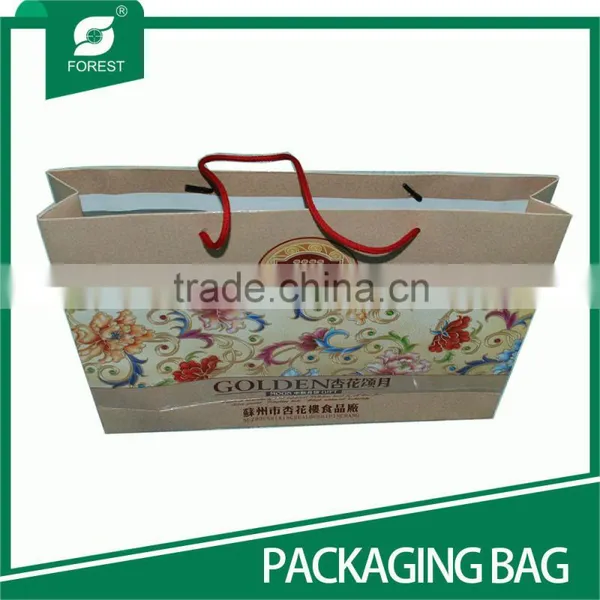 BEAUTIFUL COLOR PAPER MATERIAL PACKAGING BAG FOR FOOD WITH HANDLE photo-6