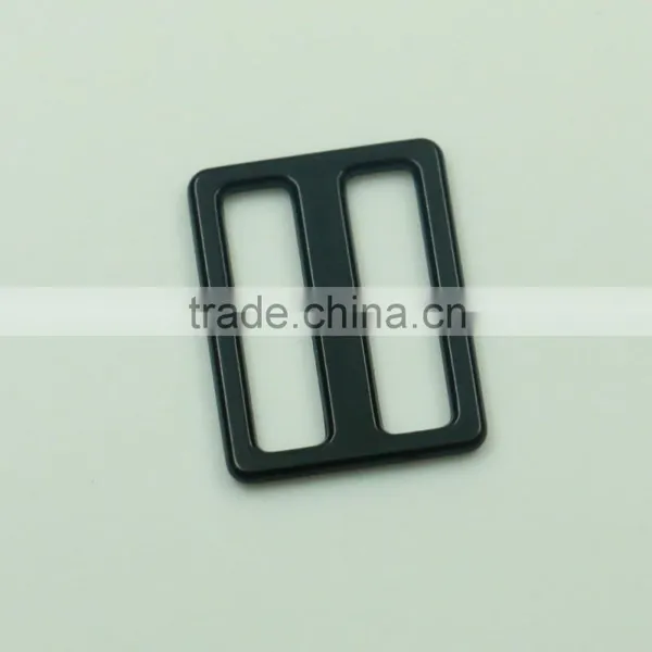 Eco-friendly Zinc Alloy Black Small Strap Buckle Sliders for Belt photo-3
