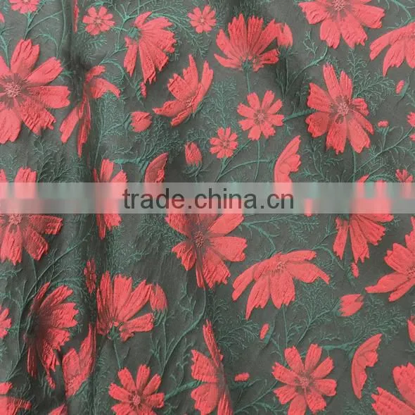 2016 Fancy Women Dress Textile Polyester Dobby Weave Stocklot Fabric photo-2